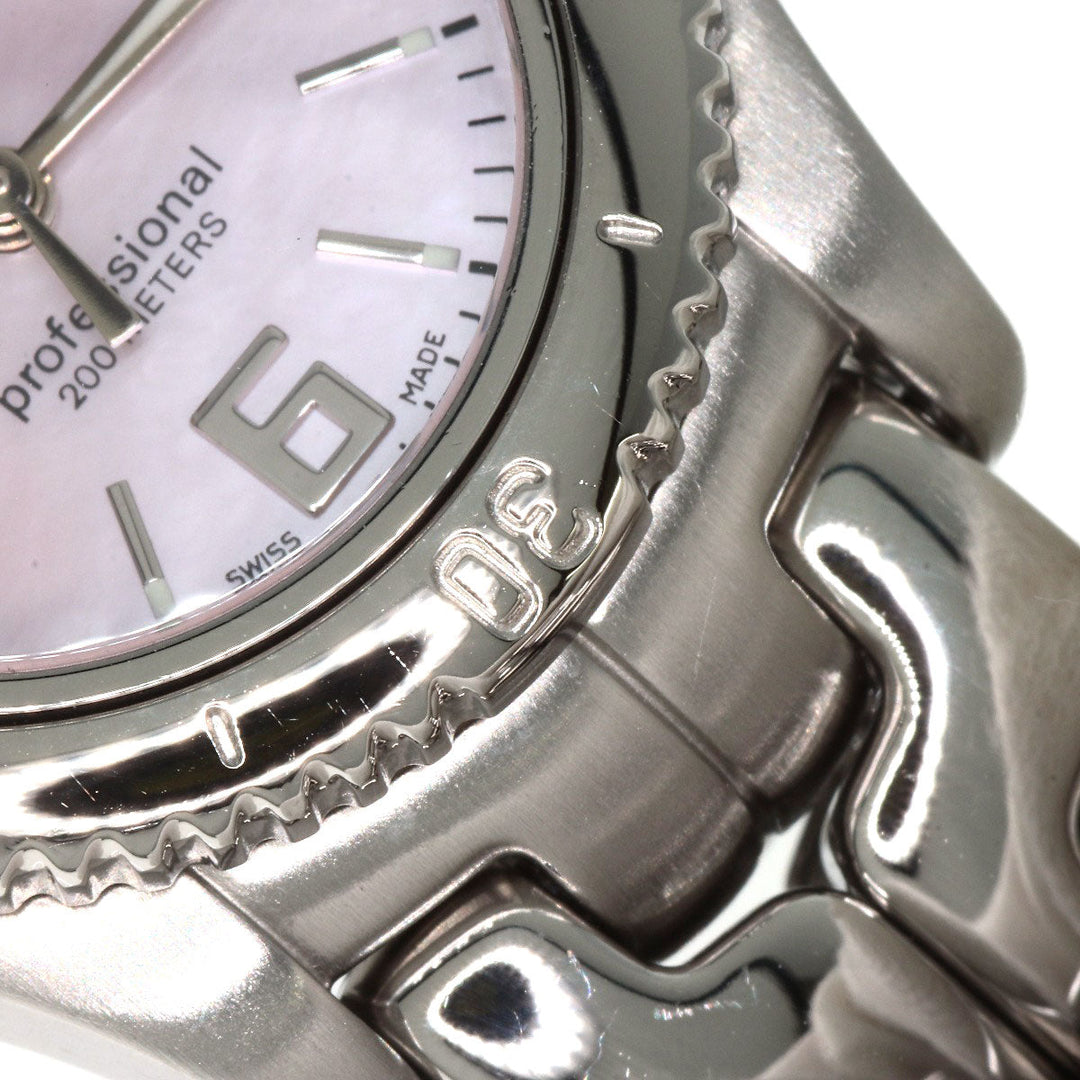 TAG HEUER Watches Quartz WT141F Stainless Steel , Stainless Steel Silver Link date Pink shell dial Women Used Authentic