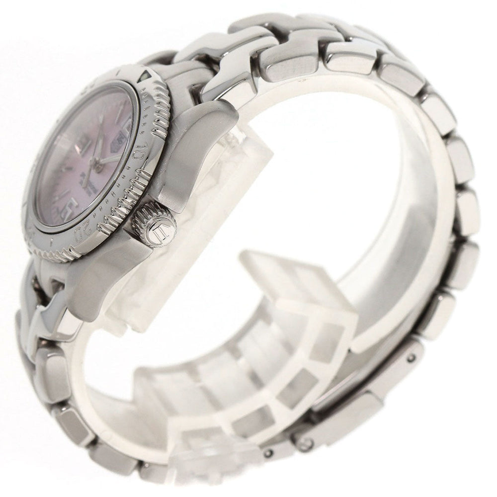 TAG HEUER Watches Quartz WT141F Stainless Steel , Stainless Steel Silver Link date Pink shell dial Women Used Authentic