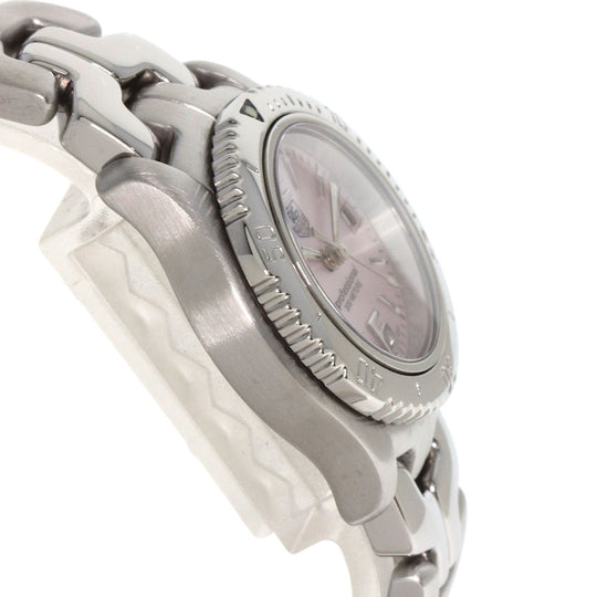 TAG HEUER Watches Quartz WT141F Stainless Steel , Stainless Steel Silver Link date Pink shell dial Women Used Authentic