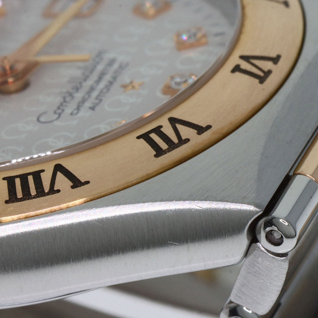 OMEGA Watches Mechanical Automatic 1304.35 Stainless Steel gold Constellation 11P Diamond 50th Anniversary Model Silver dial