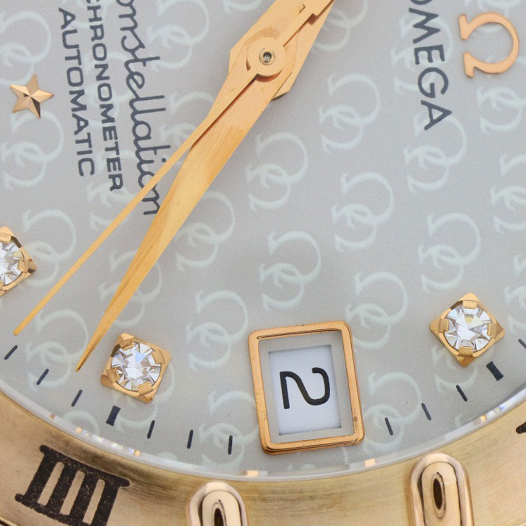 OMEGA Watches Mechanical Automatic 1304.35 Stainless Steel gold Constellation 11P Diamond 50th Anniversary Model Silver dial