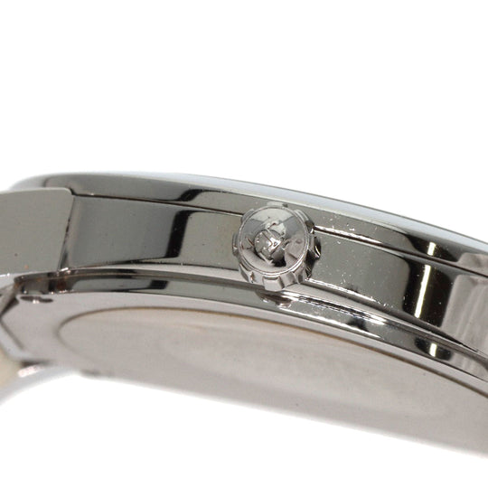 HERMES Watches Quartz HR1.510 Stainless Steel, Leather Silver H watch Rondo white dial Women Used Authentic