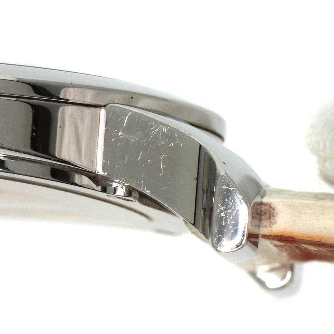 HERMES Watches Quartz HR1.510 Stainless Steel, Leather Silver H watch Rondo white dial Women Used Authentic