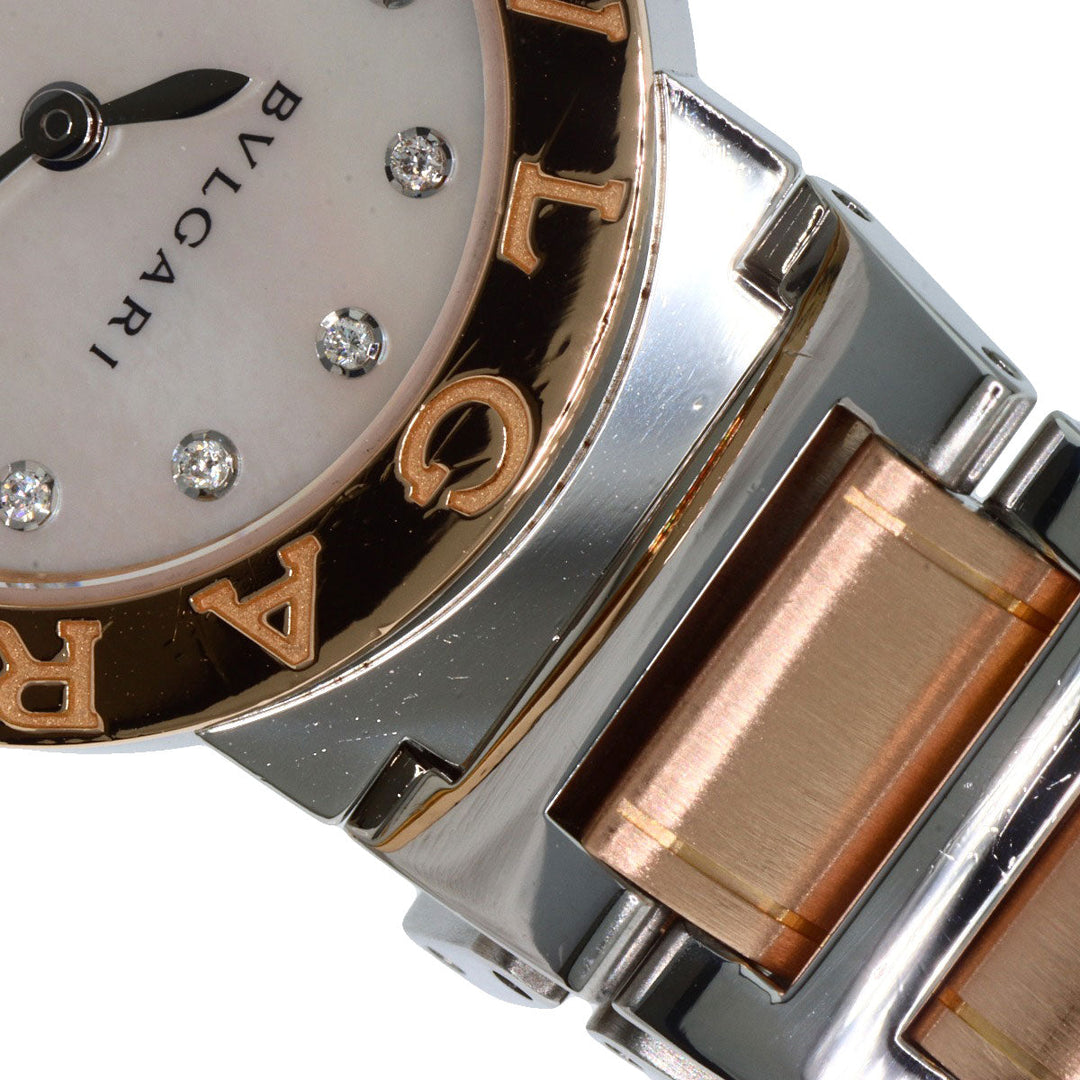 BVLGARI Watches Quartz BBLP26SG Stainless Steel , SSxK18PG gold BVLGARI BVLGARI 12P Diamond White shell dial Women Used Authentic