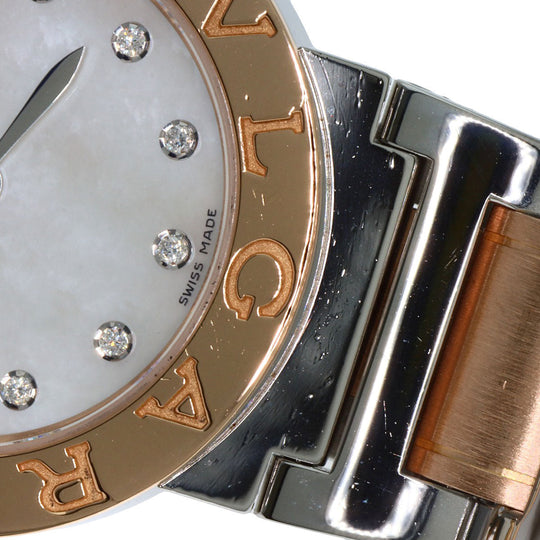 BVLGARI Watches Quartz BBLP26SG Stainless Steel , SSxK18PG gold BVLGARI BVLGARI 12P Diamond White shell dial Women Used Authentic