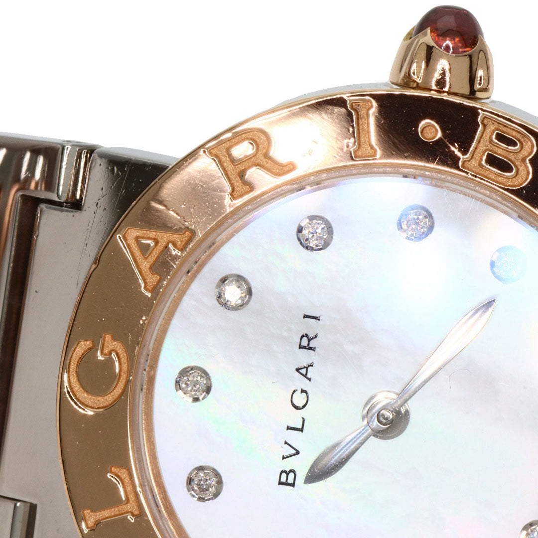 BVLGARI Watches Quartz BBLP26SG Stainless Steel , SSxK18PG gold BVLGARI BVLGARI 12P Diamond White shell dial Women Used Authentic