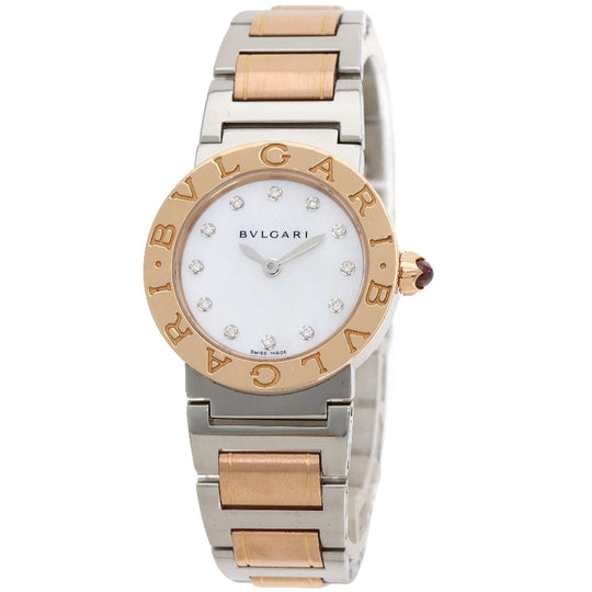 BVLGARI Watches Quartz BBLP26SG Stainless Steel , SSxK18PG gold BVLGARI BVLGARI 12P Diamond White shell dial Women Used Authentic