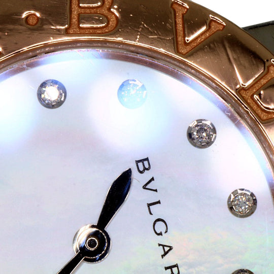 BVLGARI Watches Quartz BBLP26SG Stainless Steel , SSxK18PG gold BVLGARI BVLGARI 12P Diamond White shell dial Women Used Authentic