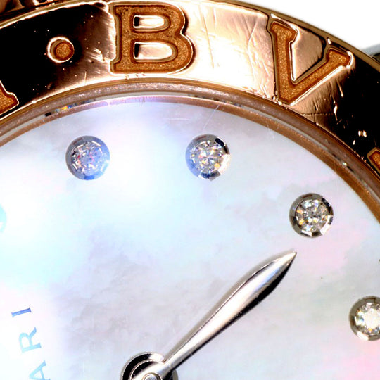 BVLGARI Watches Quartz BBLP26SG Stainless Steel , SSxK18PG gold BVLGARI BVLGARI 12P Diamond White shell dial Women Used Authentic