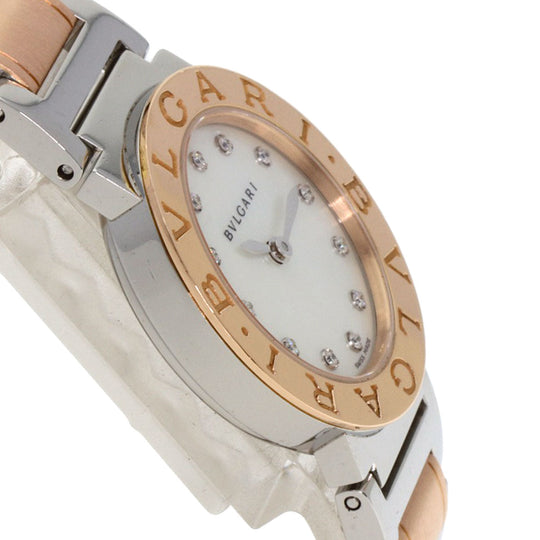 BVLGARI Watches Quartz BBLP26SG Stainless Steel , SSxK18PG gold BVLGARI BVLGARI 12P Diamond White shell dial Women Used Authentic