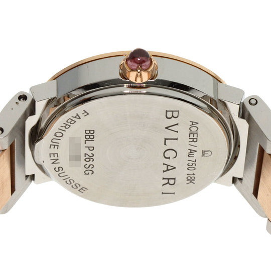 BVLGARI Watches Quartz BBLP26SG Stainless Steel , SSxK18PG gold BVLGARI BVLGARI 12P Diamond White shell dial Women Used Authentic