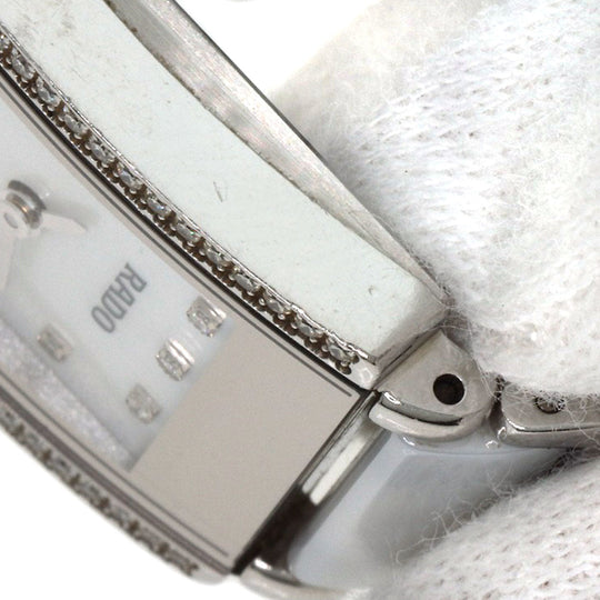 RADO Watches Quartz 153.0430.3 Stainless Steel, SSxCeramic Silver Diastar White shell dial Women Used Authentic