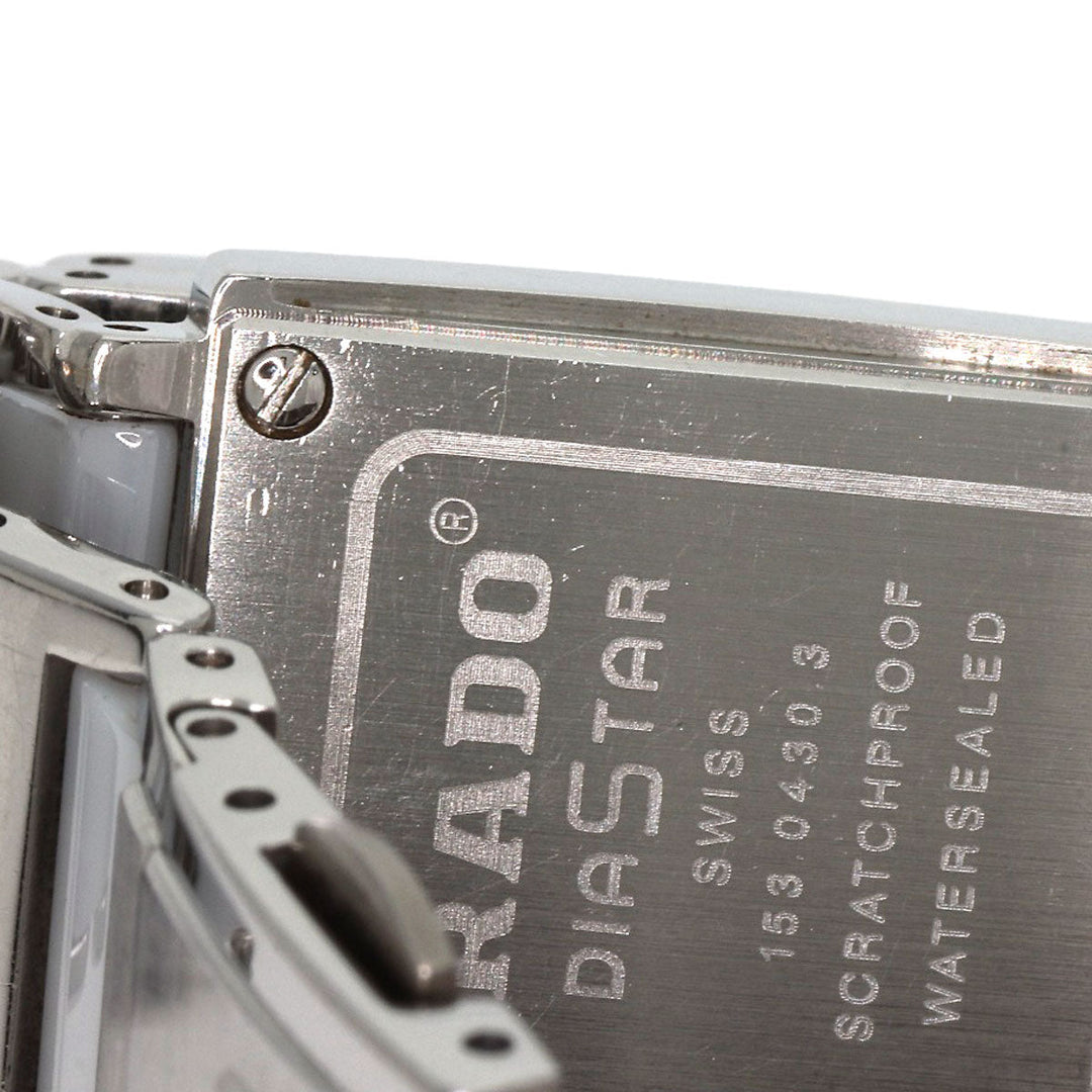 RADO Watches Quartz 153.0430.3 Stainless Steel, SSxCeramic Silver Diastar White shell dial Women Used Authentic