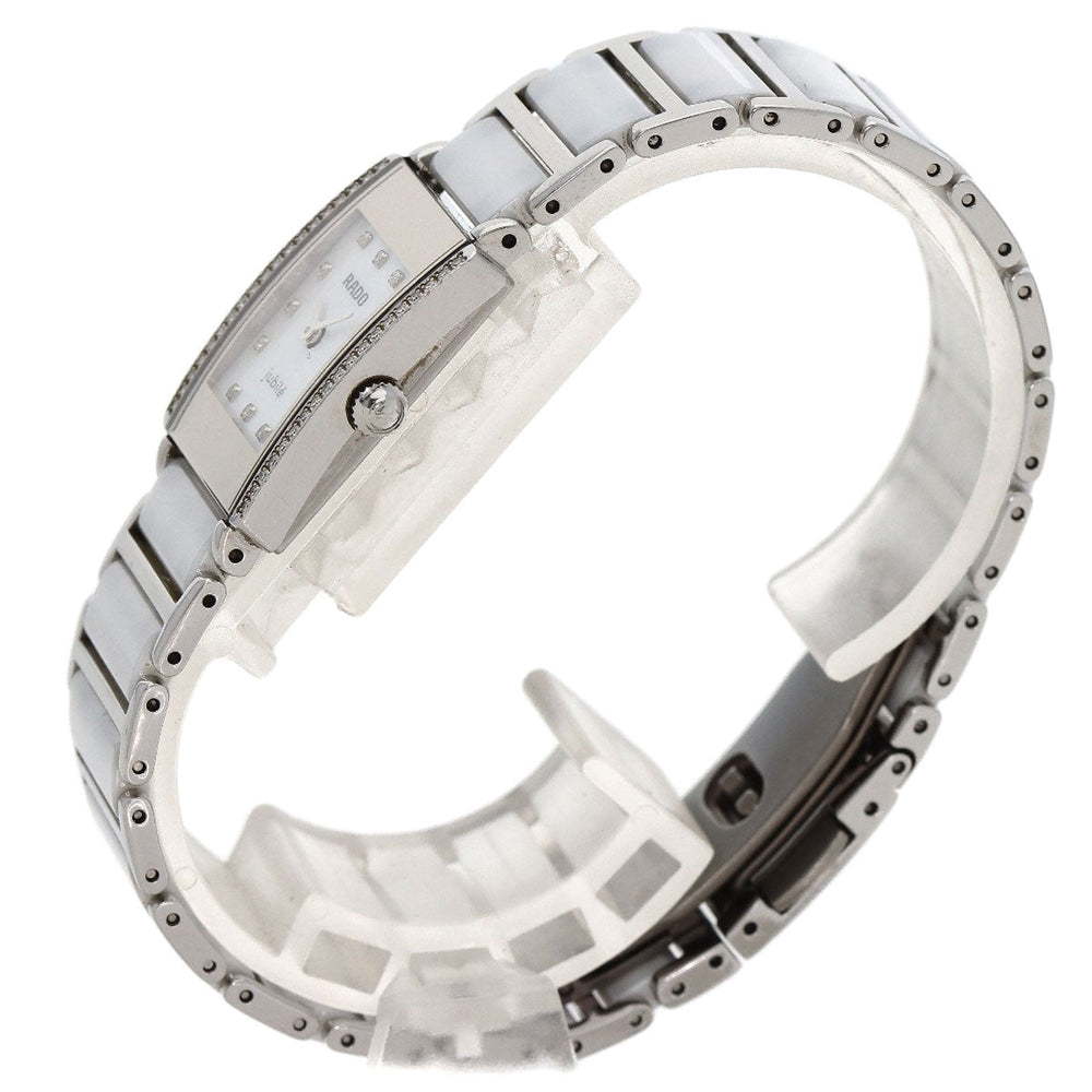RADO Watches Quartz 153.0430.3 Stainless Steel, SSxCeramic Silver Diastar White shell dial Women Used Authentic