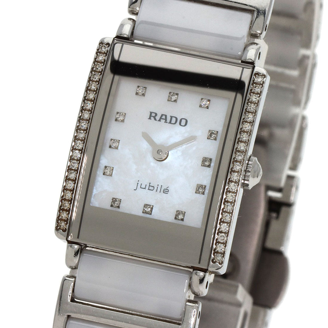 RADO Watches Quartz 153.0430.3 Stainless Steel, SSxCeramic Silver Diastar White shell dial Women Used Authentic