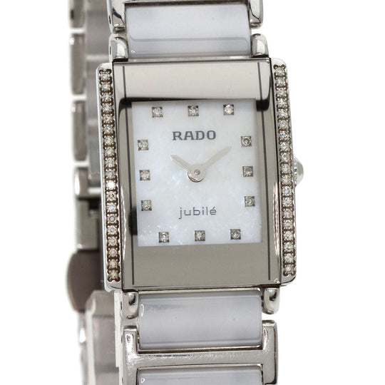 RADO Watches Quartz 153.0430.3 Stainless Steel, SSxCeramic Silver Diastar White shell dial Women Used Authentic