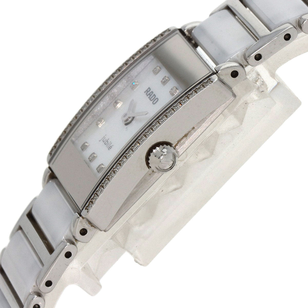 RADO Watches Quartz 153.0430.3 Stainless Steel, SSxCeramic Silver Diastar White shell dial Women Used Authentic