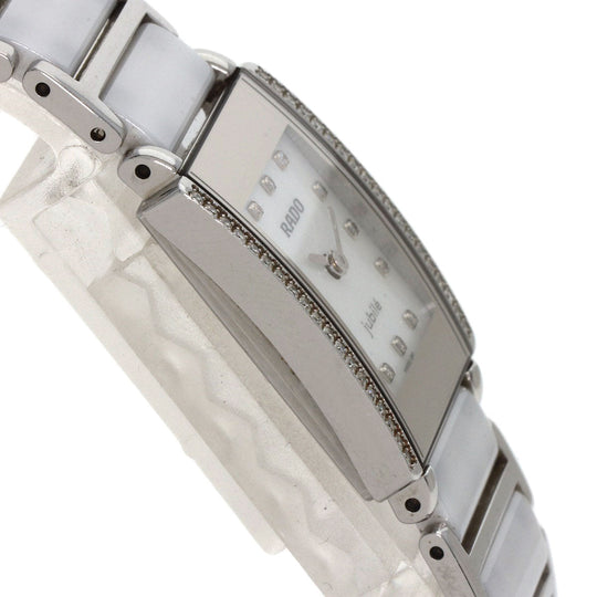 RADO Watches Quartz 153.0430.3 Stainless Steel, SSxCeramic Silver Diastar White shell dial Women Used Authentic