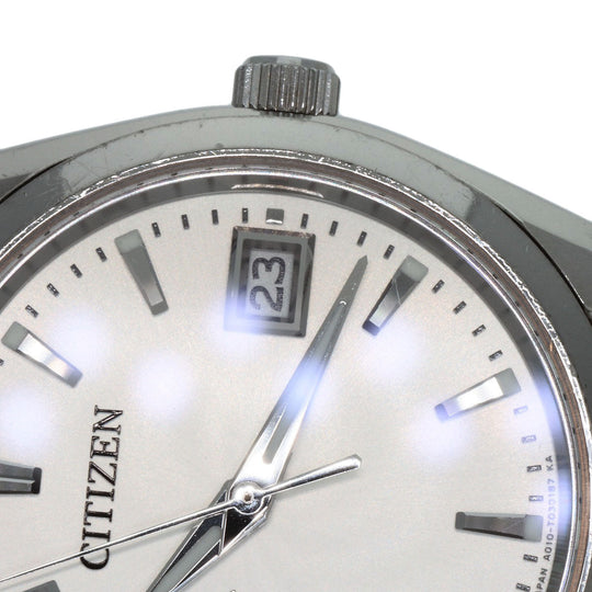CITIZEN Watches Eco Drive A010-T017983 AQ1000-58A Stainless Steel , Stainless Steel Silver The citizen Silver dial mens Used Authentic