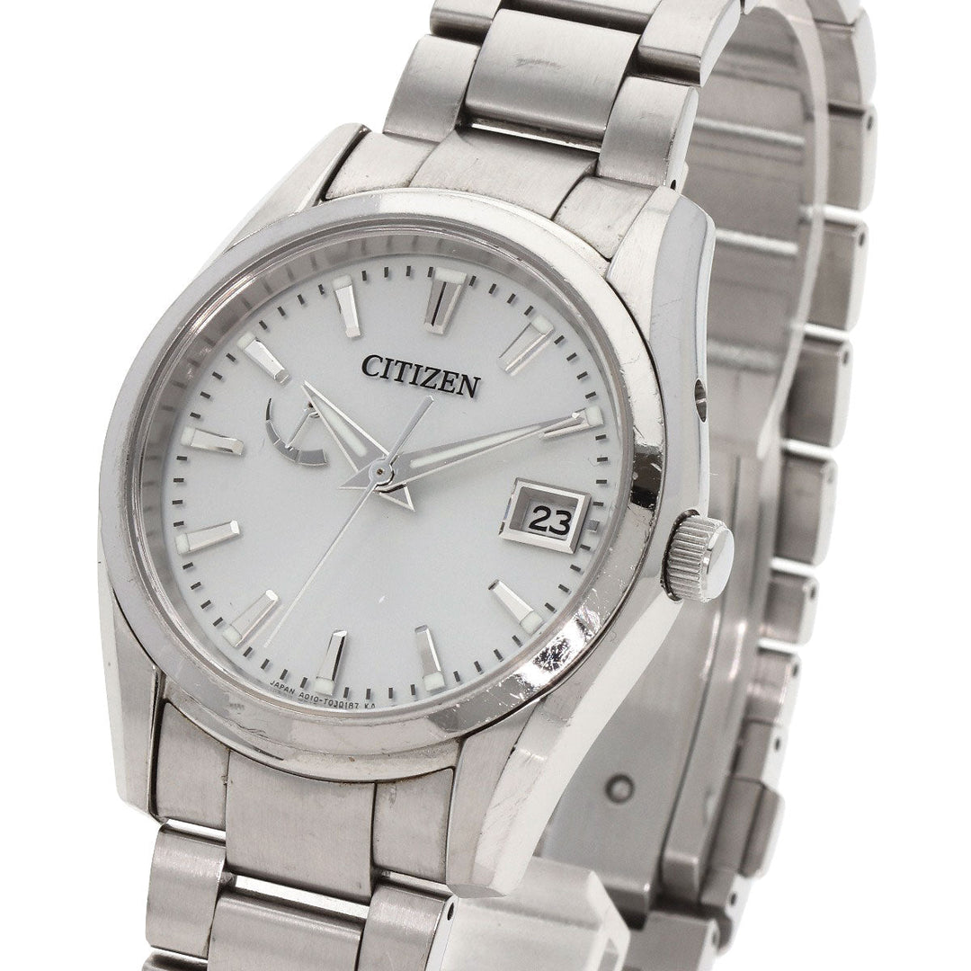 CITIZEN Watches Eco Drive A010-T017983 AQ1000-58A Stainless Steel , Stainless Steel Silver The citizen Silver dial mens Used Authentic