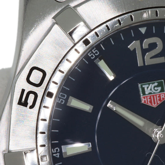 TAG HEUER Watches Quartz WAF1113 Stainless Steel Silver Aqua racer Navy dial