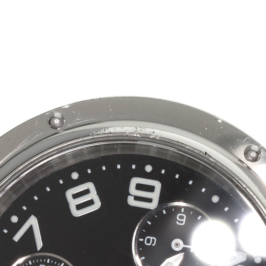 HERMES Watches Quartz CL1.910 Stainless Steel , Stainless Steel Silver Clipper Chronograph black dial mens Used Authentic