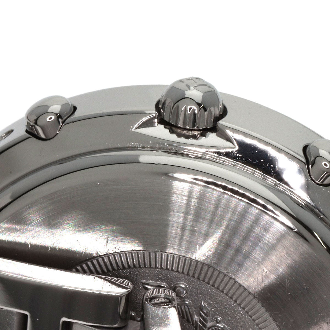 HERMES Watches Quartz CL1.910 Stainless Steel , Stainless Steel Silver Clipper Chronograph black dial mens Used Authentic