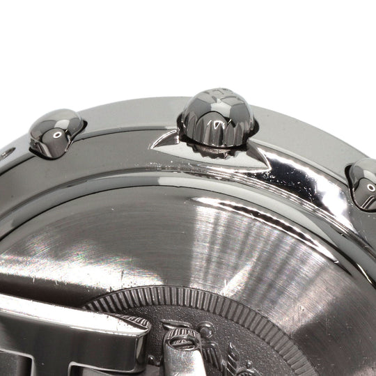 HERMES Watches Quartz CL1.910 Stainless Steel , Stainless Steel Silver Clipper Chronograph black dial mens Used Authentic