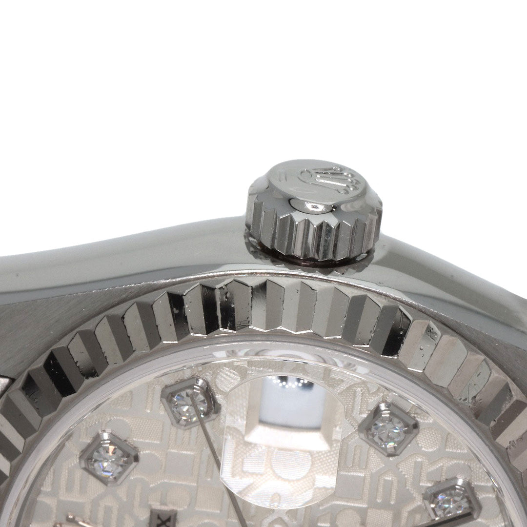 ROLEX Watches Mechanical Automatic 79174G Stainless Steel , Stainless Steel , K18WG Silver Datejust 10P Diamond SilverCP dial Women Used Authentic