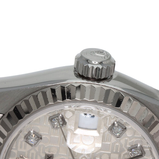ROLEX Watches Mechanical Automatic 79174G Stainless Steel , Stainless Steel , K18WG Silver Datejust 10P Diamond SilverCP dial Women Used Authentic