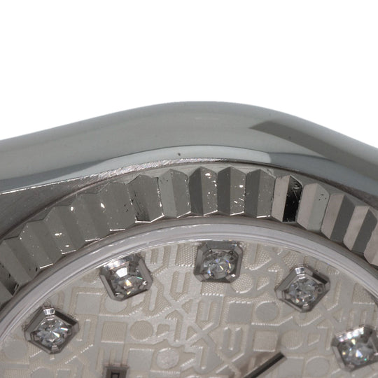 ROLEX Watches Mechanical Automatic 79174G Stainless Steel , Stainless Steel , K18WG Silver Datejust 10P Diamond SilverCP dial Women Used Authentic