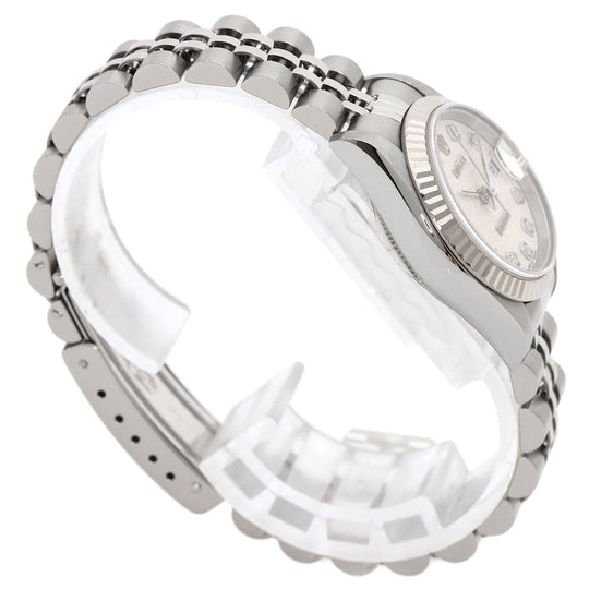ROLEX Watches Mechanical Automatic 79174G Stainless Steel , Stainless Steel , K18WG Silver Datejust 10P Diamond SilverCP dial Women Used Authentic