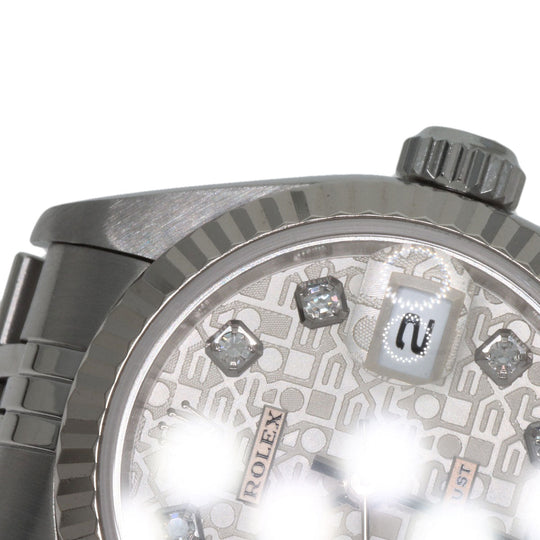 ROLEX Watches Mechanical Automatic 79174G Stainless Steel , Stainless Steel , K18WG Silver Datejust 10P Diamond SilverCP dial Women Used Authentic