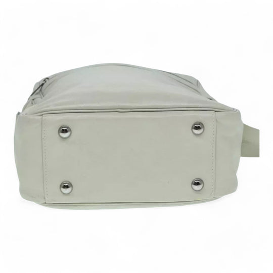 Louis Vuitton Monogram Difference Clarkson Shoulder Bag White Leather Canvas
