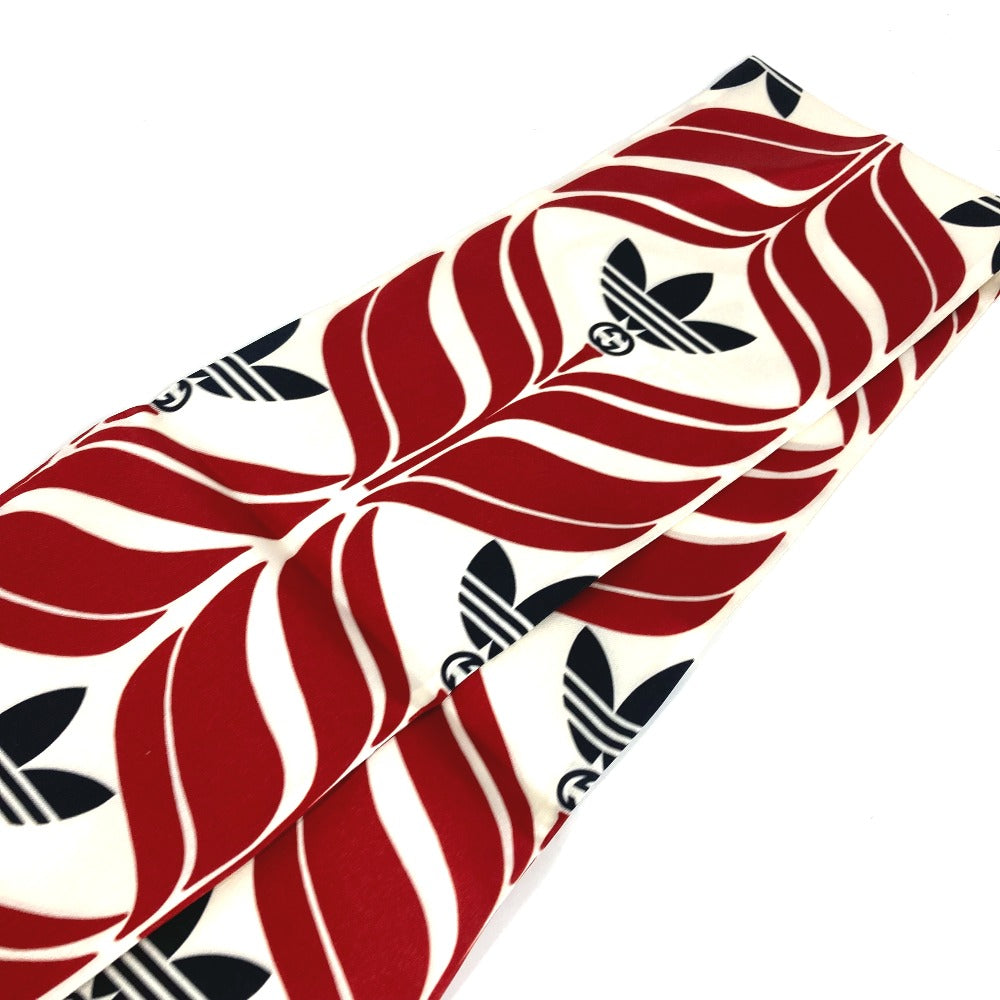 GUCCI scarf 716089 silk Navy bandeau scarf Adidas adidas collaboration