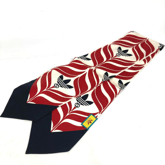 GUCCI scarf 716089 silk Navy bandeau scarf Adidas adidas collaboration