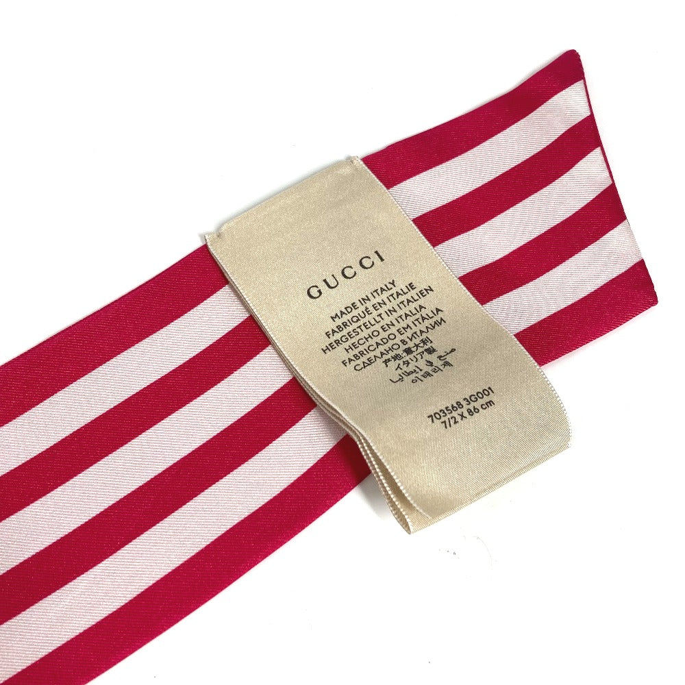 GUCCI scarf 703568 silk pink bandeau scarf Adidas adidas collaboration Women Used Authentic