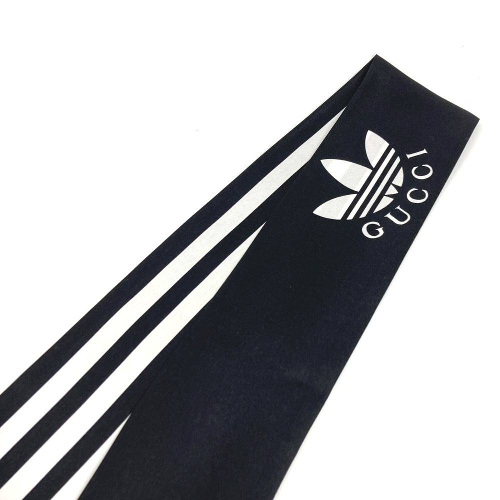GUCCI scarf 703568 silk black bandeau scarf Adidas adidas collaboration Women Used Authentic