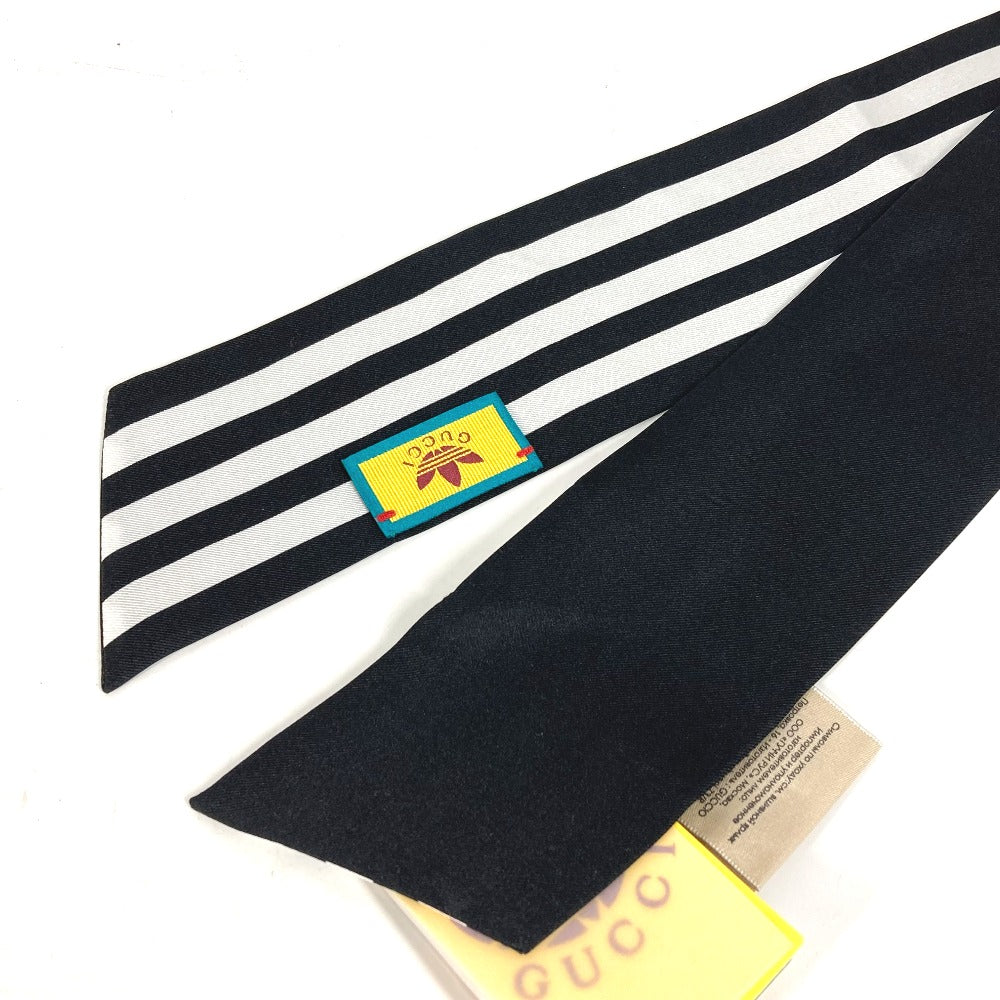 GUCCI scarf 703568 silk black bandeau scarf Adidas adidas collaboration Women Used Authentic