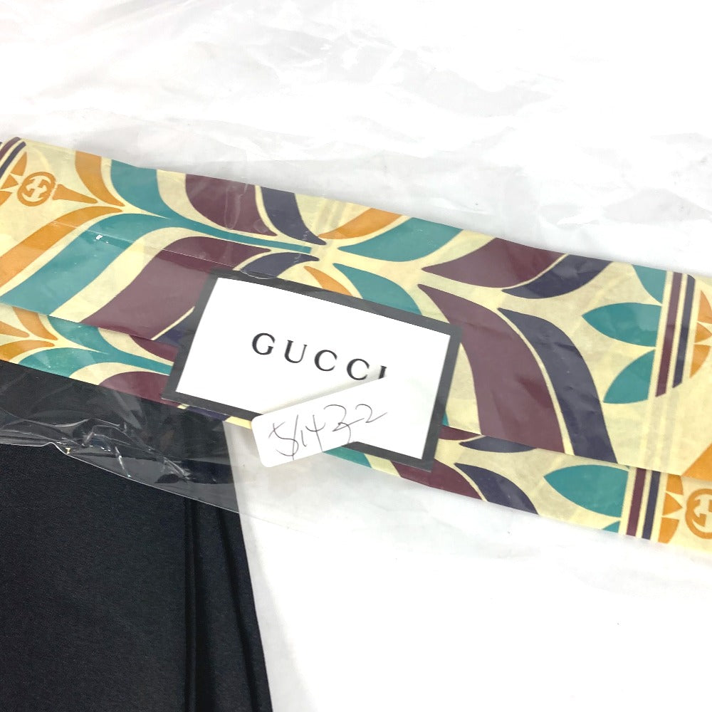 GUCCI scarf 703568 silk black bandeau scarf Adidas adidas collaboration Women Used Authentic