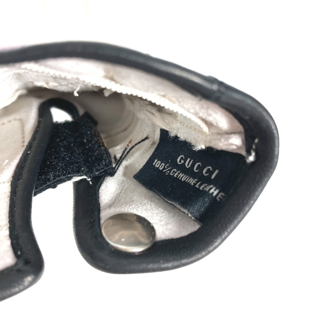 GUCCI gloves leather white For left hand Golf Gloves Women 8 Used Authentic