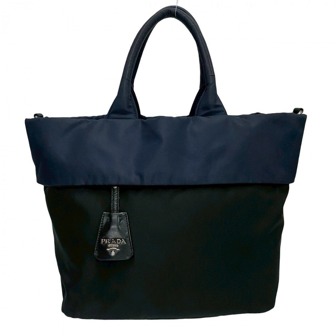 PRADA Shoulder Bag Nylon Navy