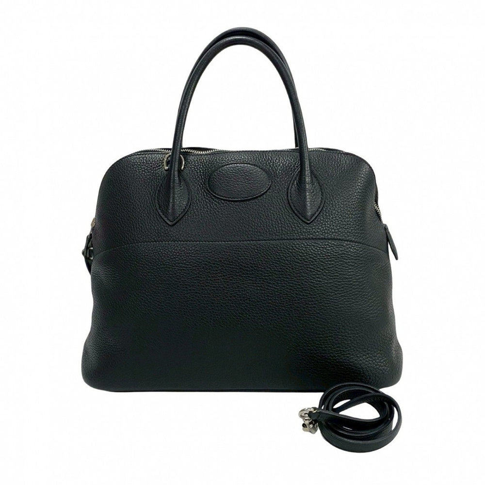 HERMES Shoulder Bag Taurillon Clemence black Bored 35