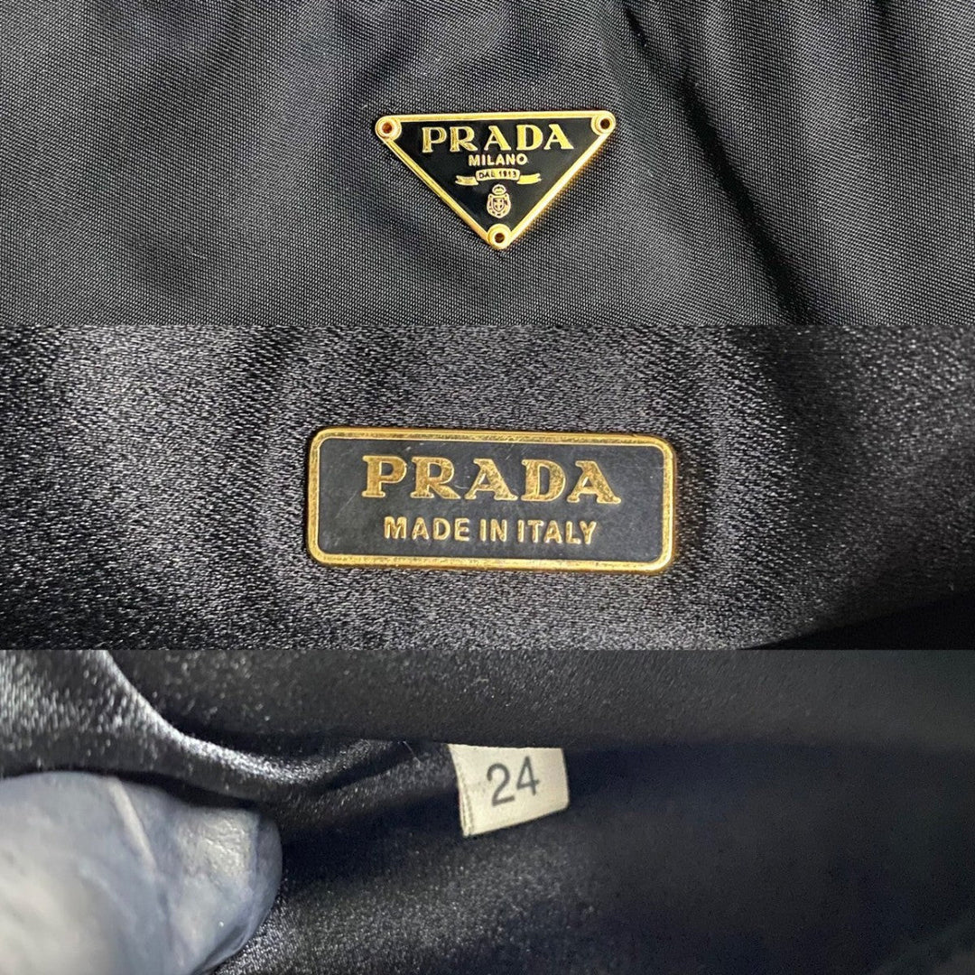 PRADA Tote Bag leather black