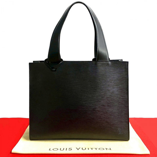 LOUIS VUITTON Tote Bag leather black Epi Gemo