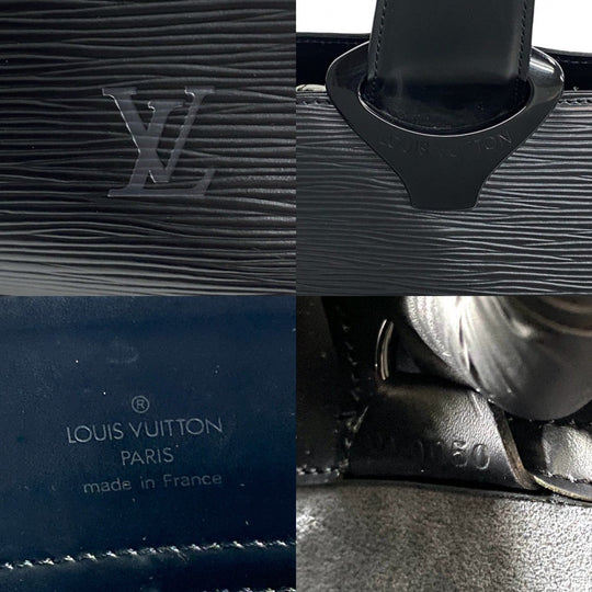 LOUIS VUITTON Tote Bag leather black Epi Gemo
