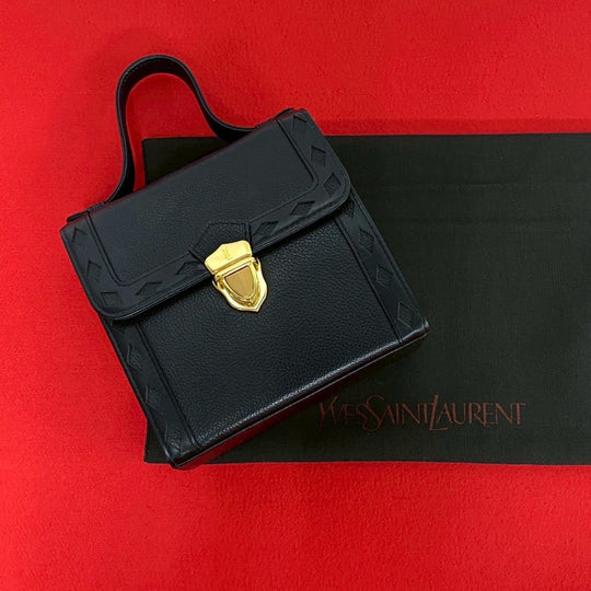 YVES SAINT LAURENT Handbag leather black