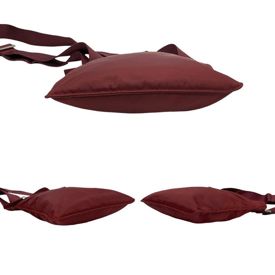 PRADA Shoulder Bag Nylon wine-red