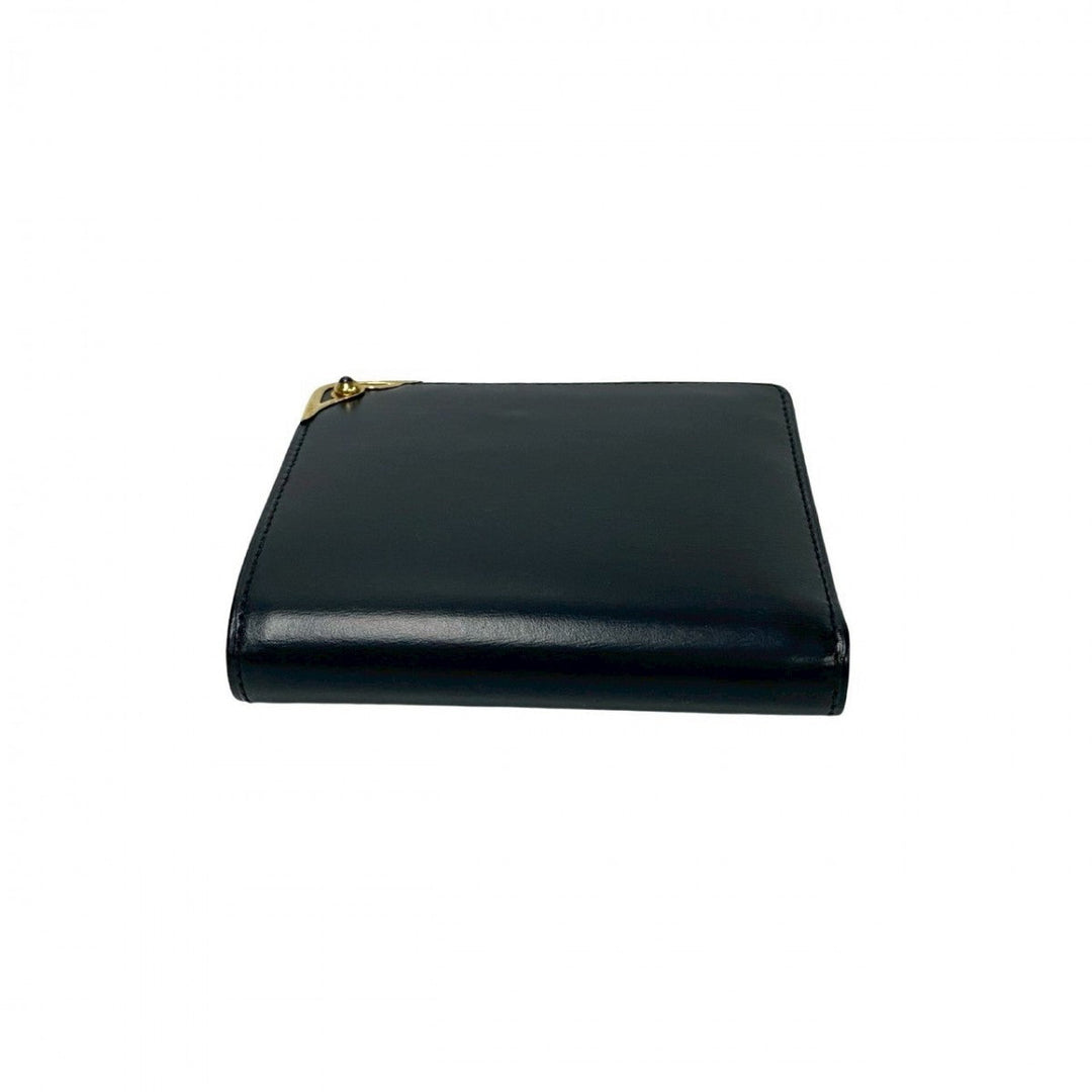 CARTIER Bifold Wallet leather Navy Sapphire line