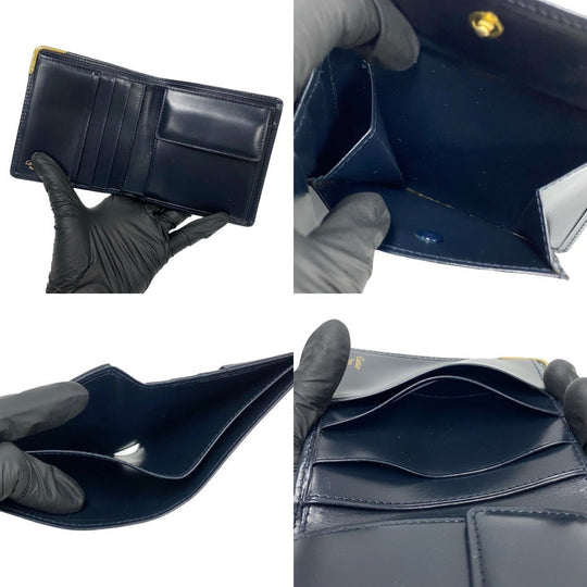 CARTIER Bifold Wallet leather Navy Sapphire line